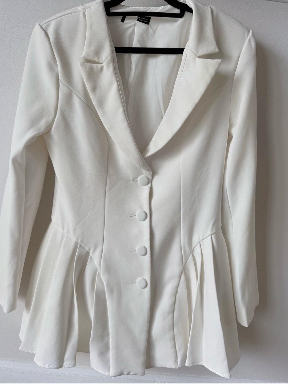 Women’s Cream Tailored Mini Dress